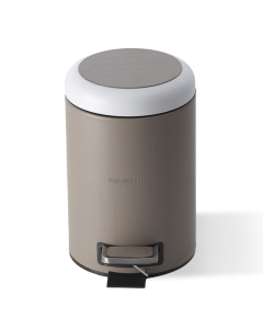 Pedalspand 3L. taupe, kunstlæder, 26x17x24