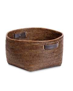 Kurv mørk rattan 23x47x44