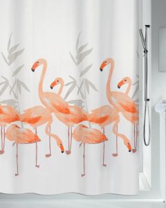 Tekstil badeforhæng Flamingo 180x180