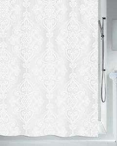 Tekstil badeforhæng Rivoli hvid 120x200