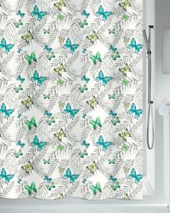 Tekstil badeforhæng Papillons 180x200