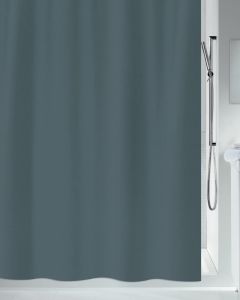 Tekstil badeforhæng Primo anthracite 120x220. Med kovser