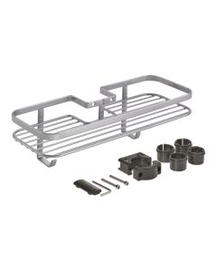 Hylde til brusestang, Lux-origin, blankt stål-look