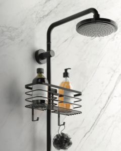 Hylde til brusestang, sort