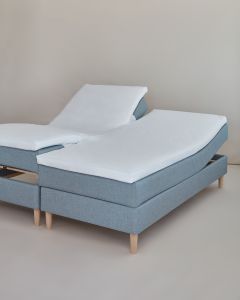 Satin H60-160x200x7 cm. hvid Egyptisk