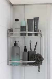 Hjørnehylde, 2 etager, VIVA, grå