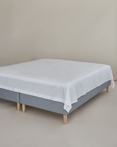 Fladt lagen percale 240x260 hvid