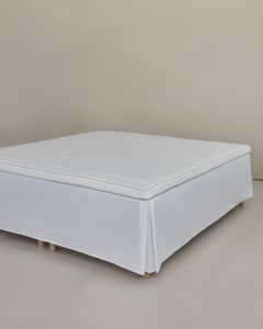 Percale kappe 120x200 h42 hvid