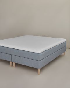 Kuvertlagen 160x200x6 cm., percale, lysegrå