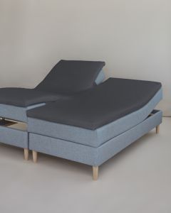 Satin H60-180x200x11 cm. grafit Egyptisk