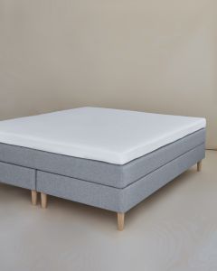 Satin kuvert 180x210x10 hvid Egyptisk