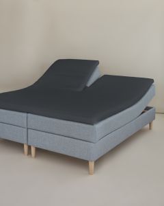 Satin U90-180x210x7 cm. grafit Egyptisk