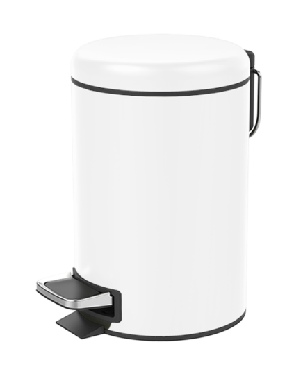 Pedalspand, hvid, 26xØ17x24