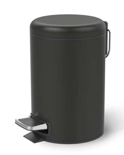 Pedalspand, mat sort, 26xØ17x24