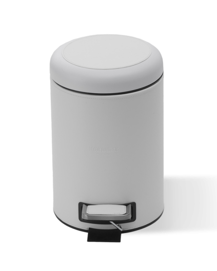 Pedalspand 3L. hvid, kunstlæder, 26x17x24