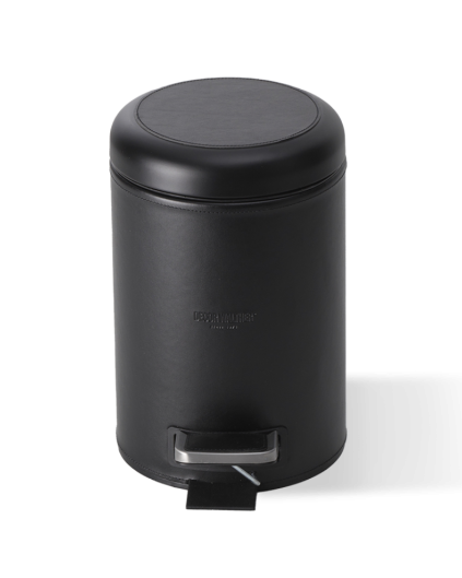 Pedalspand 3L. sort, kunstlæder, 26x17x24