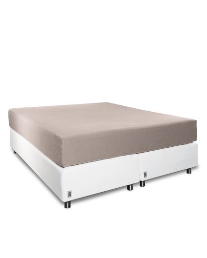 Boxlagen jersey 90-100x200-210x30 cm. sand