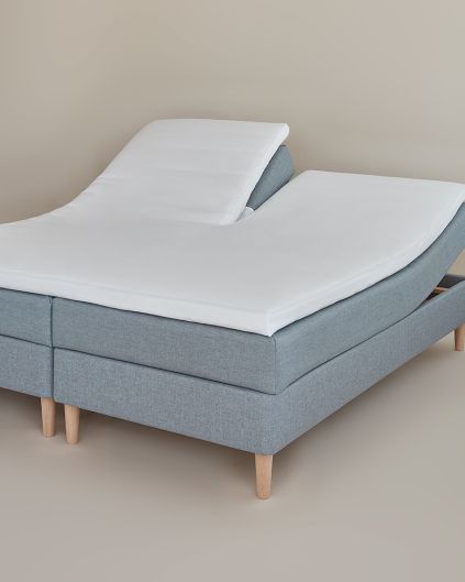 Splitlagen percale U60-180x200x7 cm. hvid