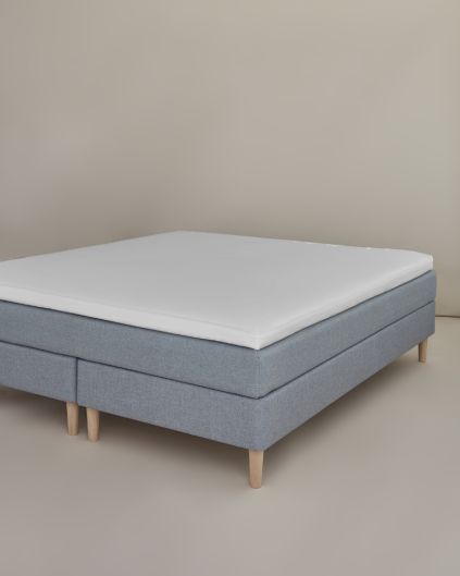 Kuvertlagen 160x200x6 cm., percale, lysegrå