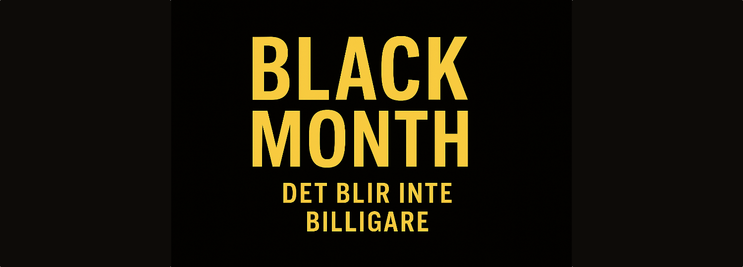 Black Month Banner - det blir inte billigare
