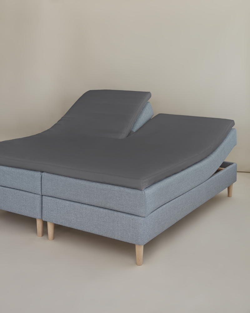 U-lakan mörkgrå percale