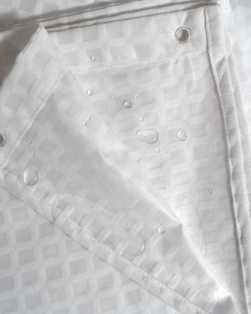 Textil duschdraperi Carlina vit